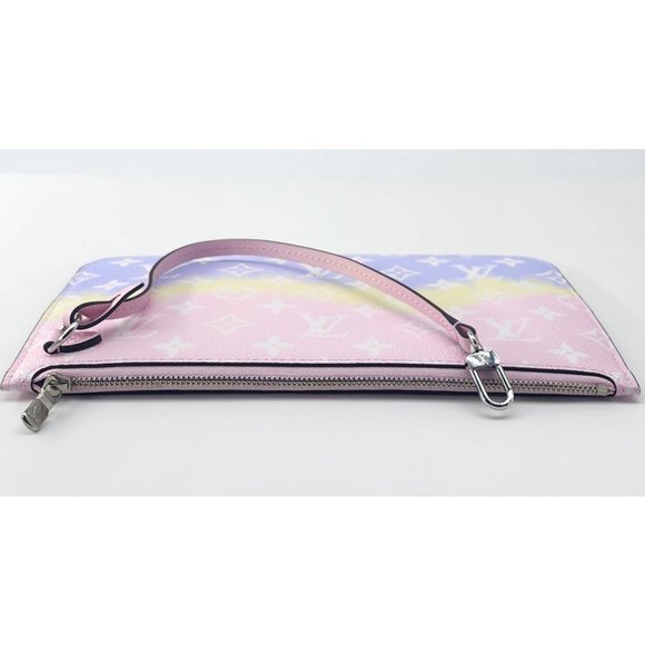 Louis Vuitton Escale Pastel Pink Neverfull MM Pochette In Like New Condition - Picture 3 of 4